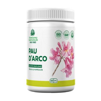 Švenčionių vaistažolės, PAU D'ARCO, 60 kapsulių