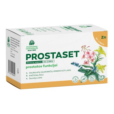ŠVENČIONIŲ VAISTAŽOLĖS prostatai PROSTASET, žolelių arbata, x 20 vnt., 1.5 g