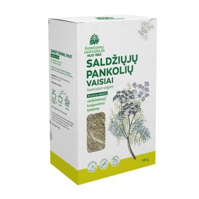 ŠVENČIONIŲ VAISTAŽOLĖS SALDŽIŲJŲ PANKOLIŲ VAISIAI, žolelių arbata, 100 g