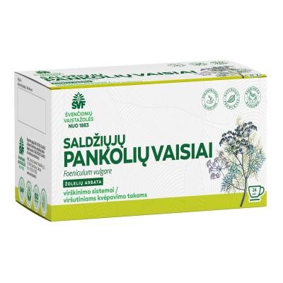 ŠVENČIONIŲ VAISTAŽOLĖS SALDŽIŲJŲ PANKOLIŲ VAISIAI, žolelių arbata, x 24 vnt., 1.5 g