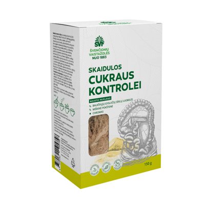 ŠVENČIONIŲ VAISTAŽOLĖS SKAIDULOS CUKRAUS KONTROLEI, milteliai, ., 150 g