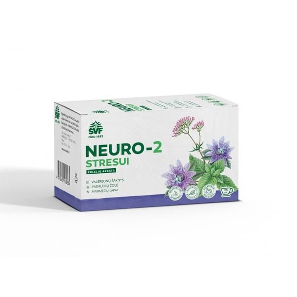 ŠVENČIONIŲ VAISTAŽOLĖS stresui NEURO-2, žolelių arbata, x 20 vnt., 1.5 g