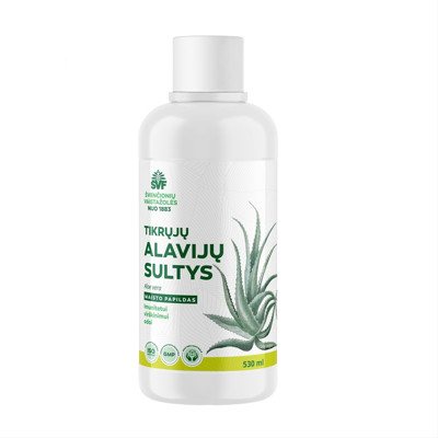ŠVENČIONIŲ VAISTAŽOLĖS TIKRŲJŲ ALAVIJŲ SULTYS, imunitetui, virškinimui, odai, 530 ml