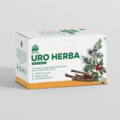 ŠVENČIONIŲ VAISTAŽOLĖS, UROHERBA, žolelių arbata, 20 vnt