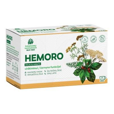 ŠVENČIONIŲ VAISTAŽOLĖS virškinimui, žarnynui HEMORO, žolelių arbata, x 24 vnt., 1.5 g