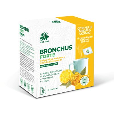 ŠVF BRONCHUS FORTE milteliai geriamajam tirpalui /50 g, N10, 5 g