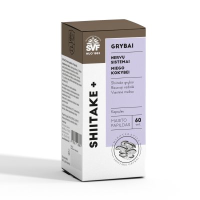 ŠVF SHIITAKE+ kapsulės, N60, 15 g