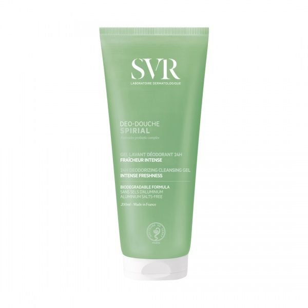 SVR kūno prausiklis su probiotikais jautriai odai SPIRIAL DEO-DOUCHE, 200 ml