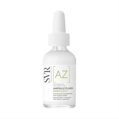 SVR SEBIACLEAR AMPOULE [AZ] FLASH koncentruotas veido serumas su azelaino rūgštimi, 30 ml