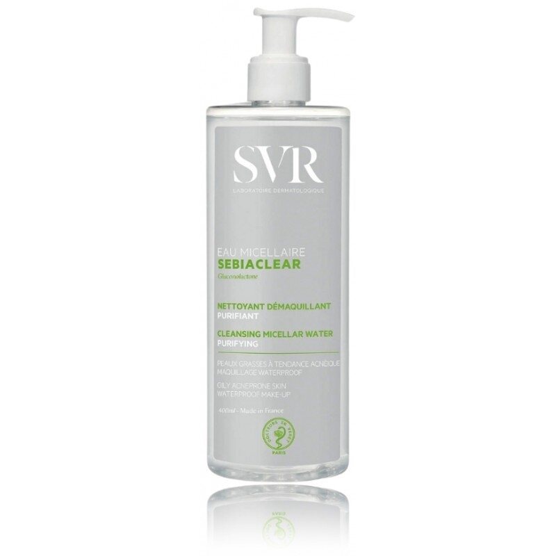 SVR SEBIACLEAR micelinis vanduo riebiai odai, 400 ml