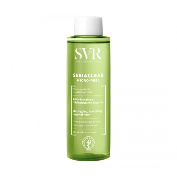 SVR SEBIACLEAR MICRO-PEEL šveičiamasis veido losjonas riebiai, probleminei odai, 150 ml
