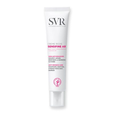 SVR SENSIFINE AR CREME RICHE, raudonį malšinantis veido kremas, 40 ml
