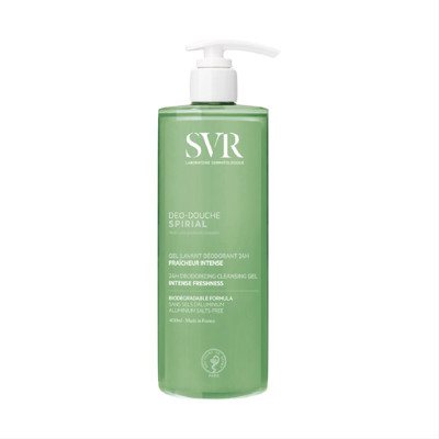 SVR SPIRIAL DEO DOUCHE dezodoruojantis kūno prausiklis su probiotikais, 400 ml