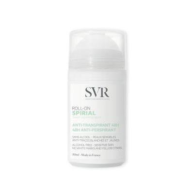 SVR SPIRIAL ROLL'ON rutulinis antiperspirantas nuo prakaitavimo, 50 ml