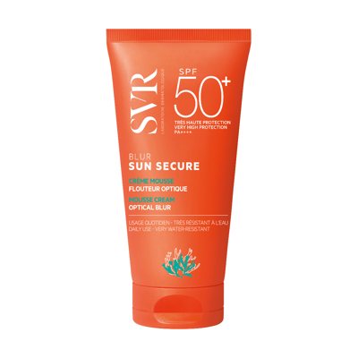 SVR SUN SECURE BLUR, toną išlyginantis veido kremas nuo saulės, 50 ml
