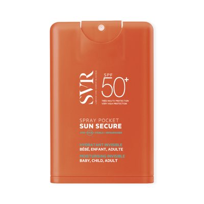 SVR SUN SECURE SPRAY POCKET, losjonas nuo saulės, kišeninėje pakuotėje, SPF50+, 20 ml