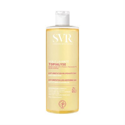 SVR TOPIALYSE HUILE LAVANTE, aliejinis kūno prausiklis niežtinčiai, itin sausai, atopiškai odai, 400 ml