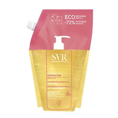 SVR TOPIALYSE HUILE LAVANTE, aliejinis kūno prausiklis niežtinčiai, itin sausai, atopiškai odai, PAPILDYMAS, 1000 ml