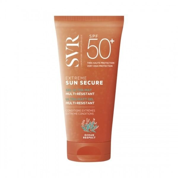 SVR vandeniui atsparus apsauginis gelis veidui SUN SECURE EXTREME, SPF50+, 50 ml