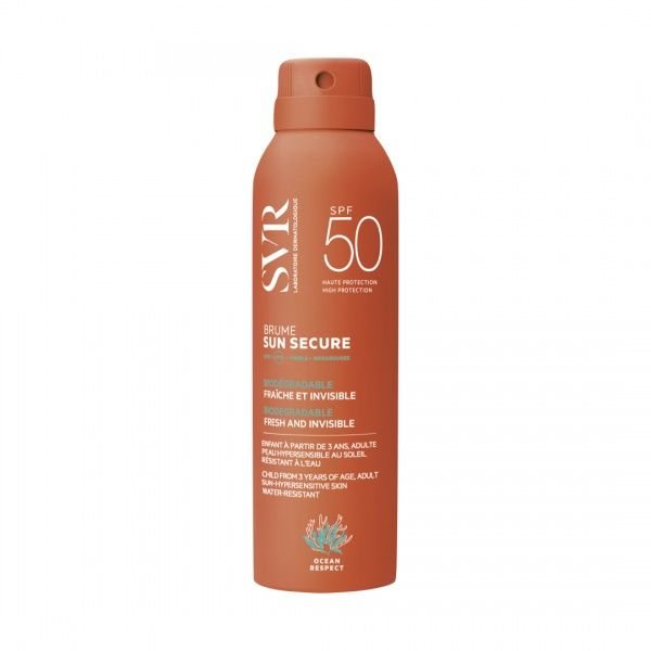 SVR veido ir kūno purškiamas balzamas SUN SECURE BRUME, SPF50, 200 ml