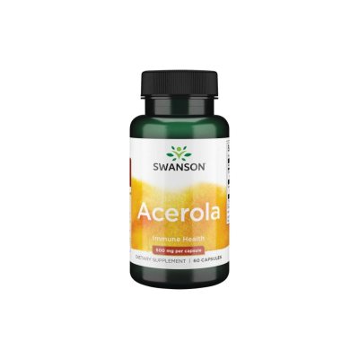 SWANSON Acerola ir natūralus Vitaminas C kapsulės, N60