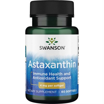 SWANSON ASTAKSANTINAS, 4 mg, 60 minkštų kapsulių