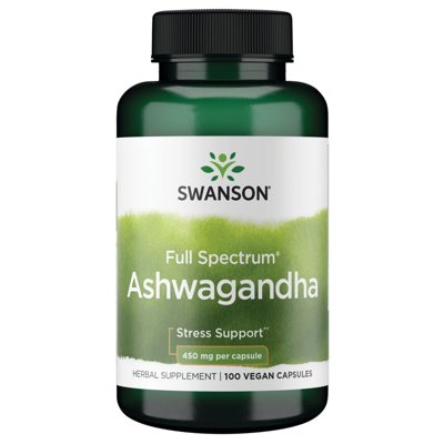 SWANSON AŠVAGANDA, 450 mg, 100 kapsulių
