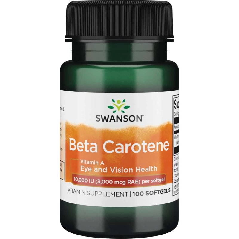 SWANSON, Beta karotenas (Vitaminas A) minkštų kaps., N100