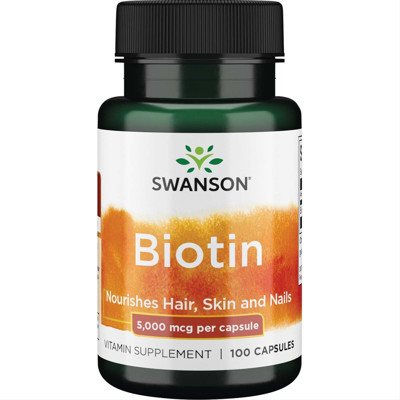 SWANSON BIOTINAS 5000MCG, 100 kapsulių