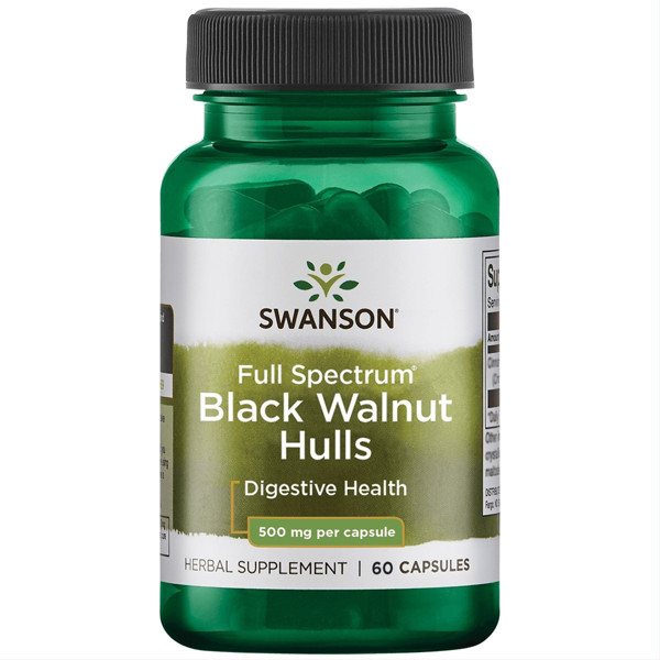 SWANSON BLACK WALNUT (JUODASIS RIEŠUTMEDIS) 500 mg, 60 kapsulių