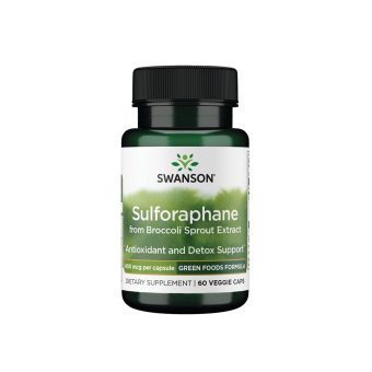 SWANSON brokolių ekstraktas (sulforafanas) 400 MCG, 60 kapsulių