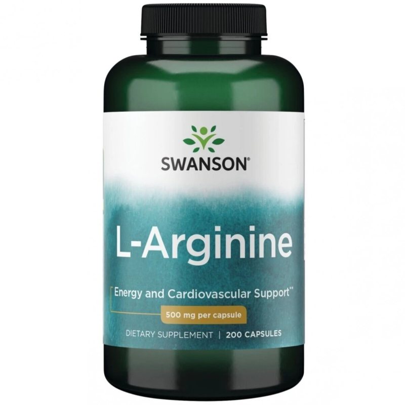 SWANSON L-ARGININAS 500mg kaps. N200