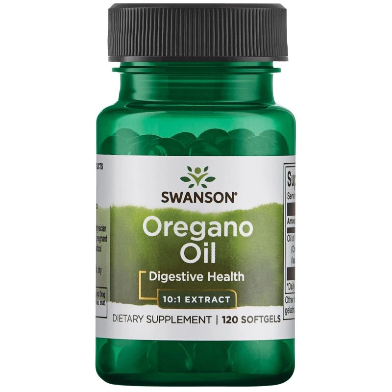 SWANSON, Raudonėlio (oregano) aliejus minkštų kaps., N120