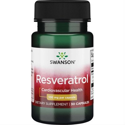 SWANSON RESVERATROL, 100 mg, 30 kapsulių
