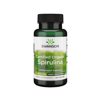 SWANSON SPIRULINA 500 MG, 180 tablečių