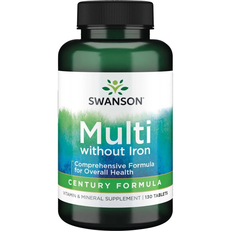 SWANSON, Super multivitaminų ir mineralų kompleksas be geležies tab., N130