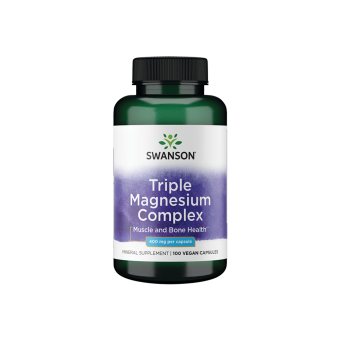 SWANSON, Trigubas Magnio Kompleksas 400 Mg, 100 kapsulių