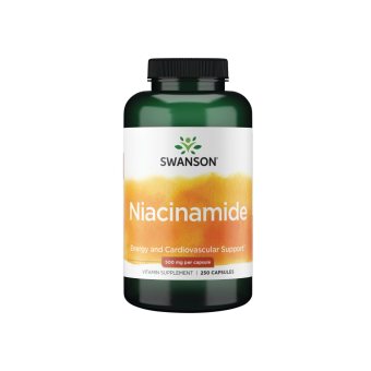 SWANSON VITAMINAS B3 (NIACINAS) 500 MG, 250 kapsulių