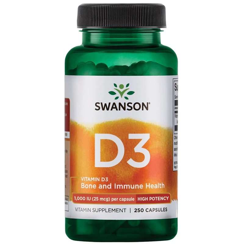 SWANSON, Vitaminas D3 1000TV kaps., N250