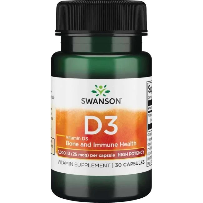 SWANSON, Vitaminas D3 1000TV kaps., N30