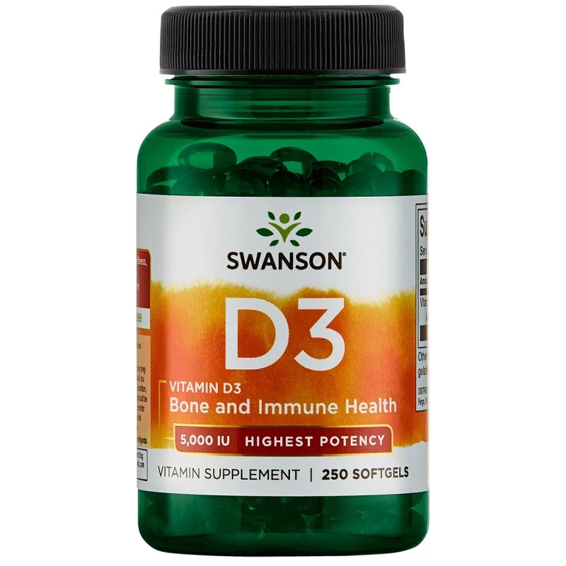 SWANSON, Vitaminas D3 5000TV kaps., N250