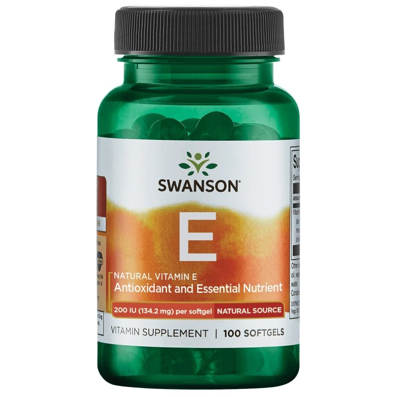 SWANSON, Vitaminas E (Natūralus) minkštų kaps., N100