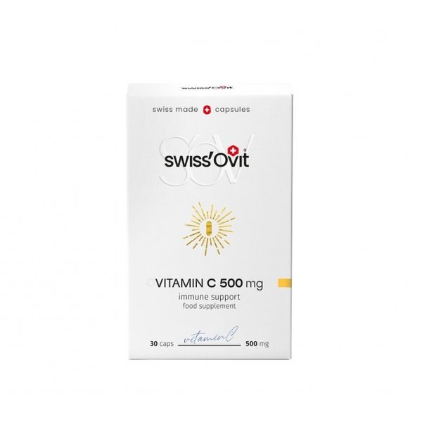 SWISSOVIT maisto papildas VITAMINAS C 500 mg, 30 kaps.