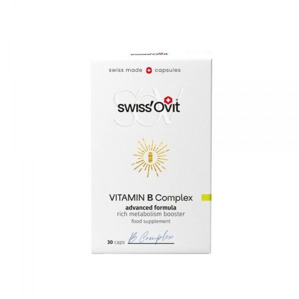 SWISSOVIT maisto papildas VITAMINO B KOMPLEKSAS, 30 kaps.