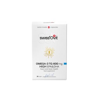 SWISSOVIT žuvų taukai OMEGA-3 TG 600 MG, 30 kapsulių