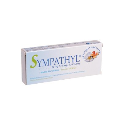 Sympathyl 20 mg/75 mg/124,35 mg plėvele dengtos tabletės N40