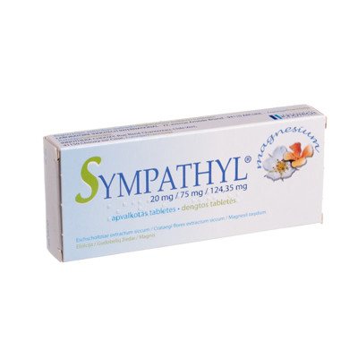 SYMPATHYL, plėvele dengtos tabletės, N40