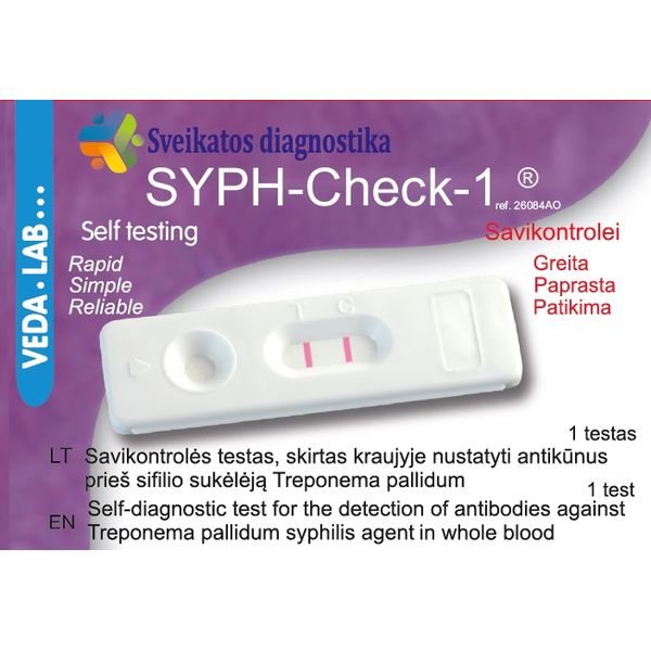 SYPH-CHECK-1 testas sifilio nustatymui, 1 vnt