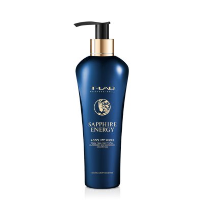 T-LAB Professional gaivinamasis kūno ir plaukų prausiklis SAPPHIRE ENERGY ABSOLUTE WASH, 300 ml