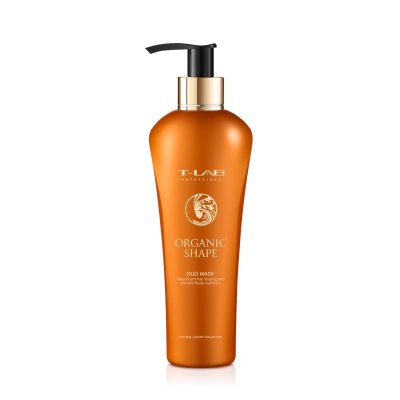 T-LAB Professional garbanotų ir sunkiai suvaldomų plaukų kaukė ORGANIC SHAPE DUO MASK, 300 ml